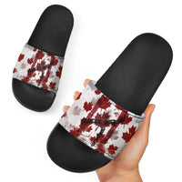 Canada Day Slide Sandals Constitutional Autonomy 1982 Vintage - Broken Chains Freedom