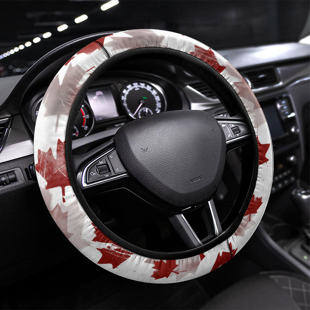Canada Day Steering Wheel Cover Constitutional Autonomy 1982 Vintage - Broken Chains Freedom