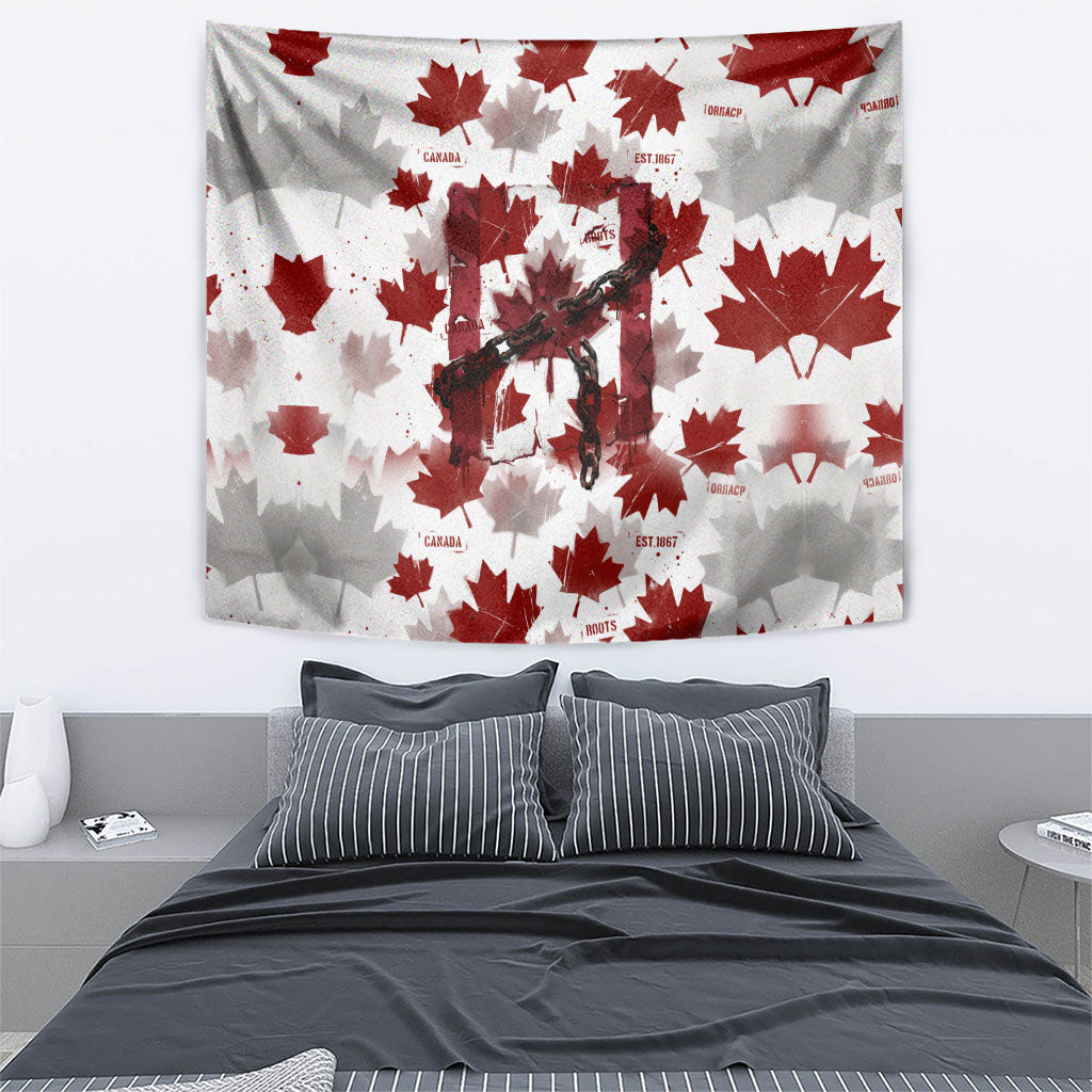 Canada Day Tapestry Constitutional Autonomy 1982 Vintage - Broken Chains Freedom