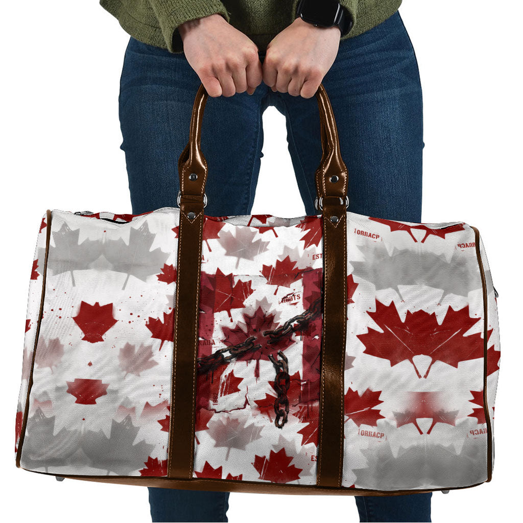 Canada Day Travel Bag Constitutional Autonomy 1982 Vintage - Broken Chains Freedom