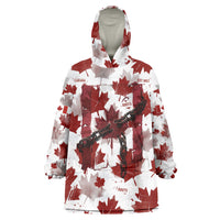 Canada Day Wearable Blanket Hoodie Constitutional Autonomy 1982 Vintage - Broken Chains Freedom