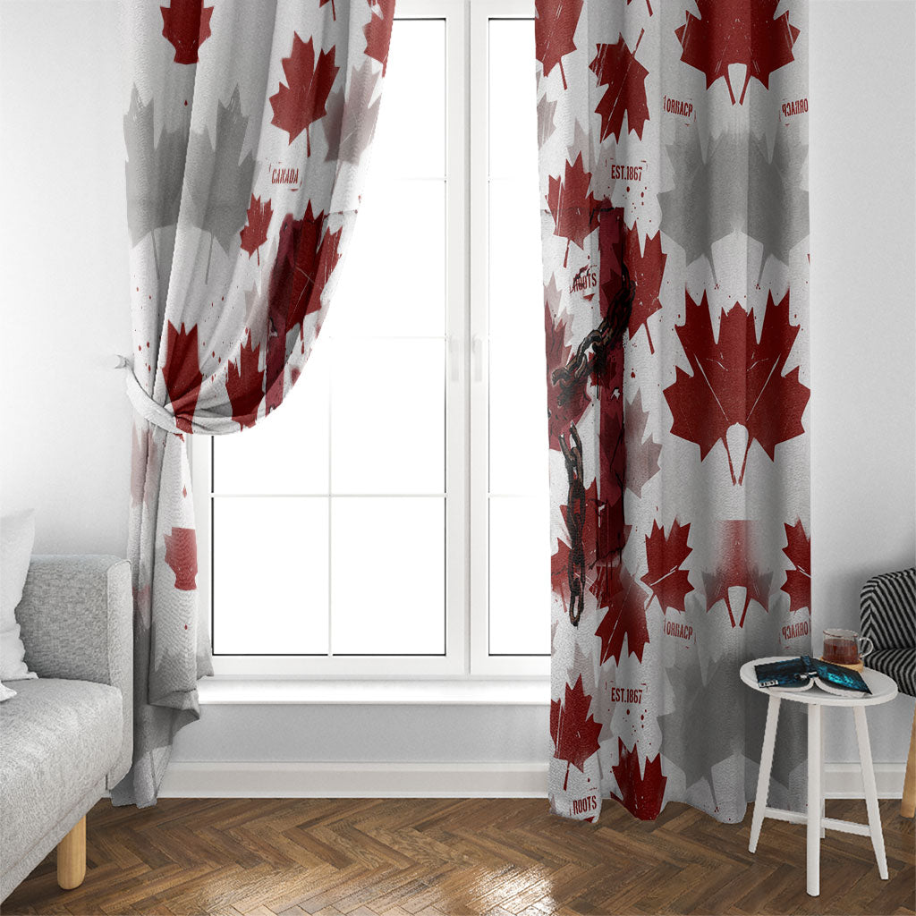 Canada Day Window Curtain Constitutional Autonomy 1982 Vintage - Broken Chains Freedom