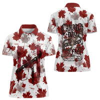 Canada Day Women Polo Shirt Constitutional Autonomy 1982 Vintage - Broken Chains Freedom