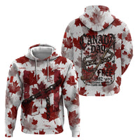Canada Day Zip Hoodie Constitutional Autonomy 1982 Vintage - Broken Chains Freedom