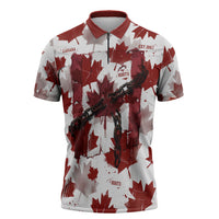 Canada Day Zipper Polo Shirt Constitutional Autonomy 1982 Vintage - Broken Chains Freedom