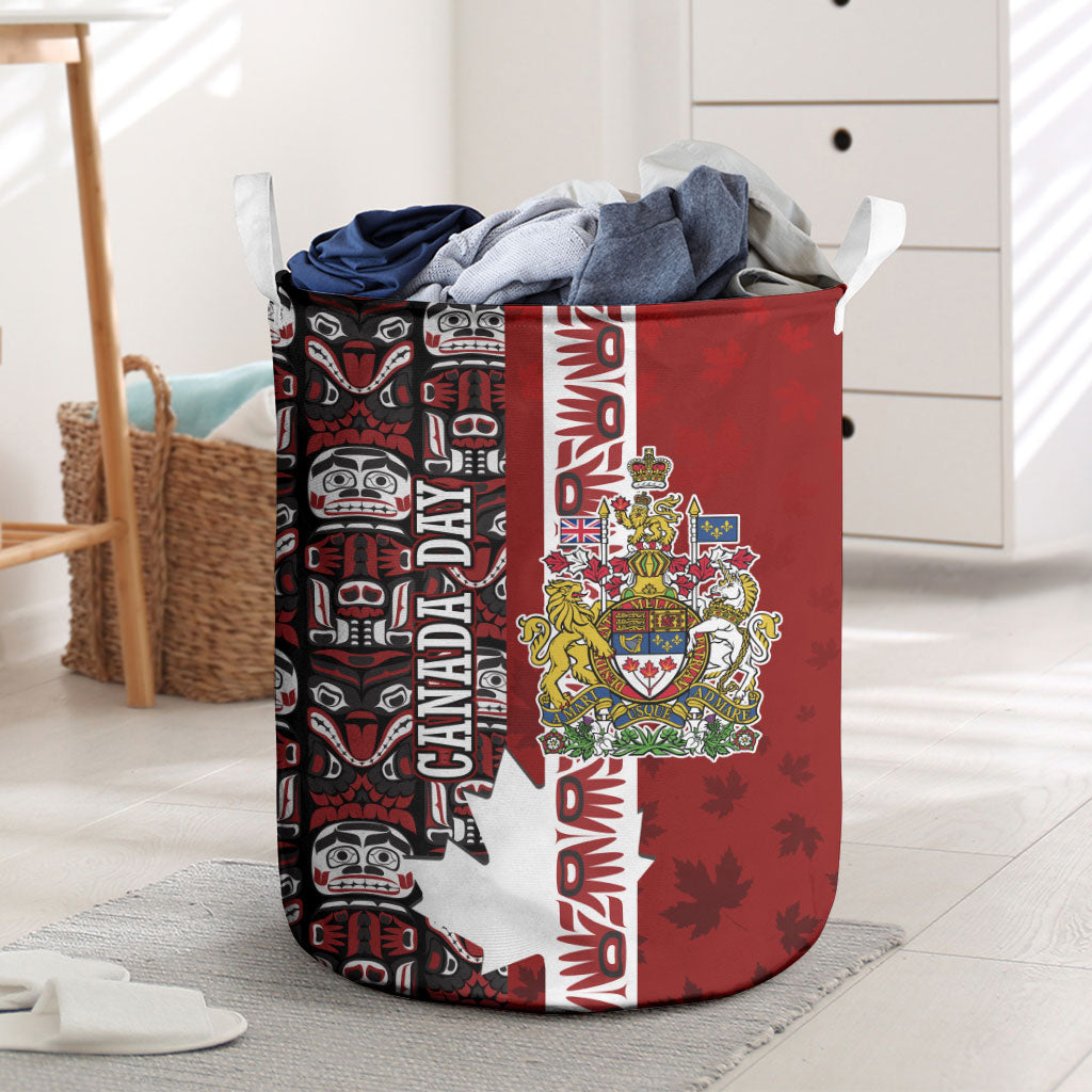 Canada Day Indigenous First Nations Laundry Basket Tribal Haida Totem Art One Nation