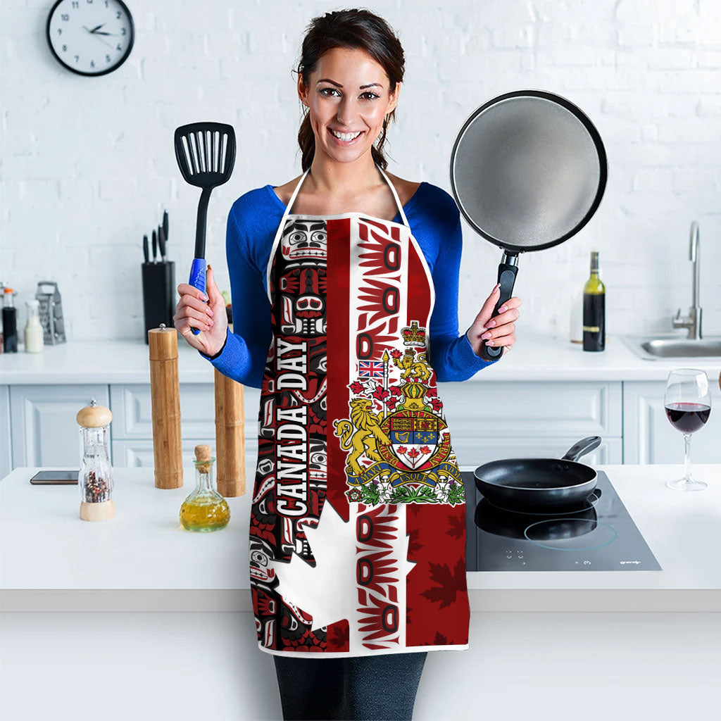 Canada Day Indigenous First Nations Apron Tribal Haida Totem Art One Nation