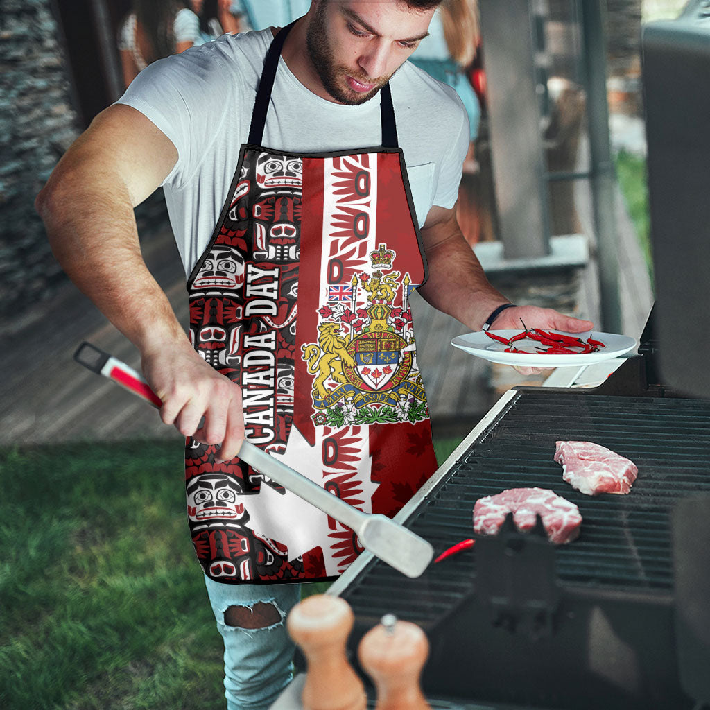 Canada Day Indigenous First Nations Apron Tribal Haida Totem Art One Nation