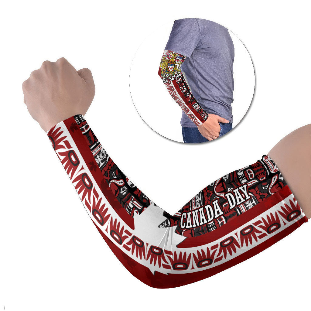 Canada Day Indigenous First Nations Arm Sleeves Tribal Haida Totem Art One Nation