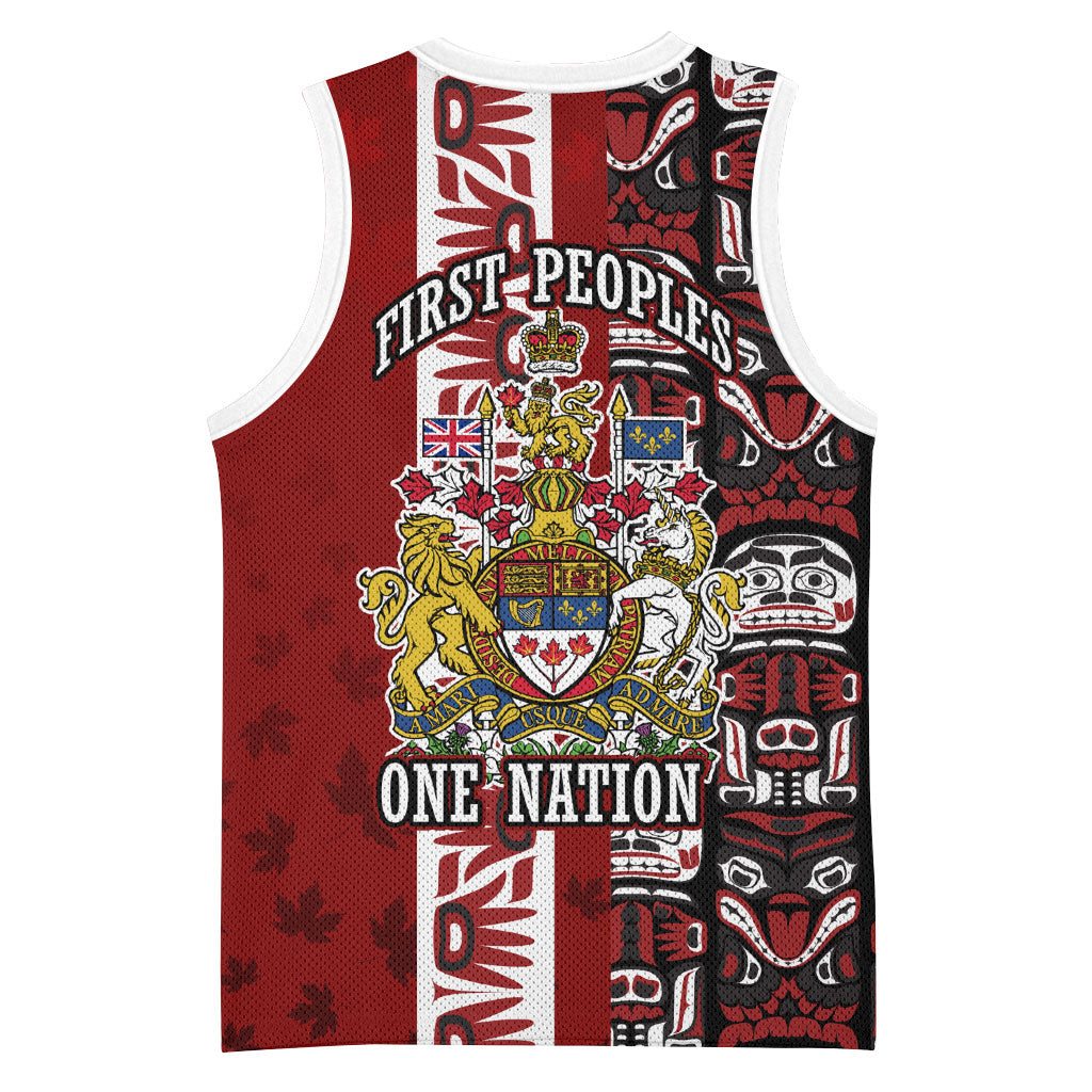 Canada Day Indigenous First Nations Basketball Jersey Tribal Haida Totem Art One Nation