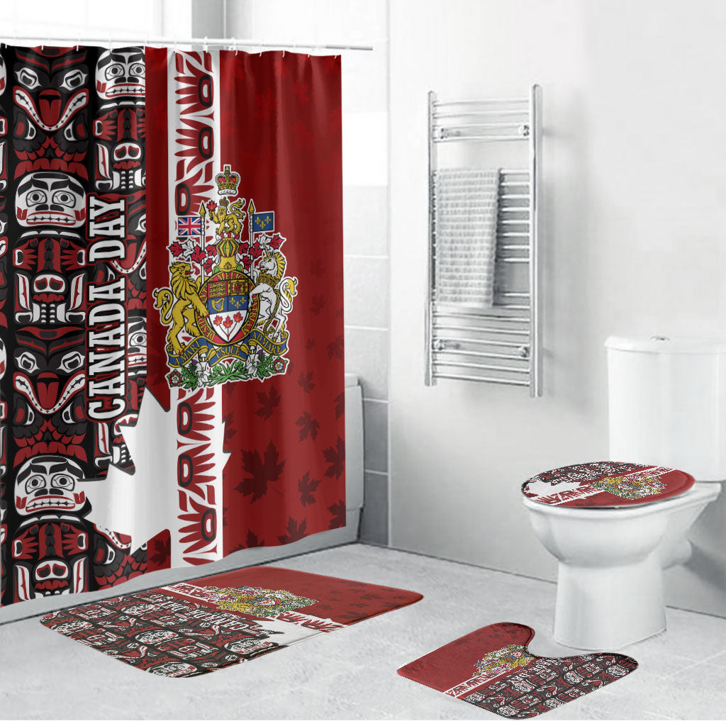 Canada Day Indigenous First Nations Bathroom Set Tribal Haida Totem Art One Nation
