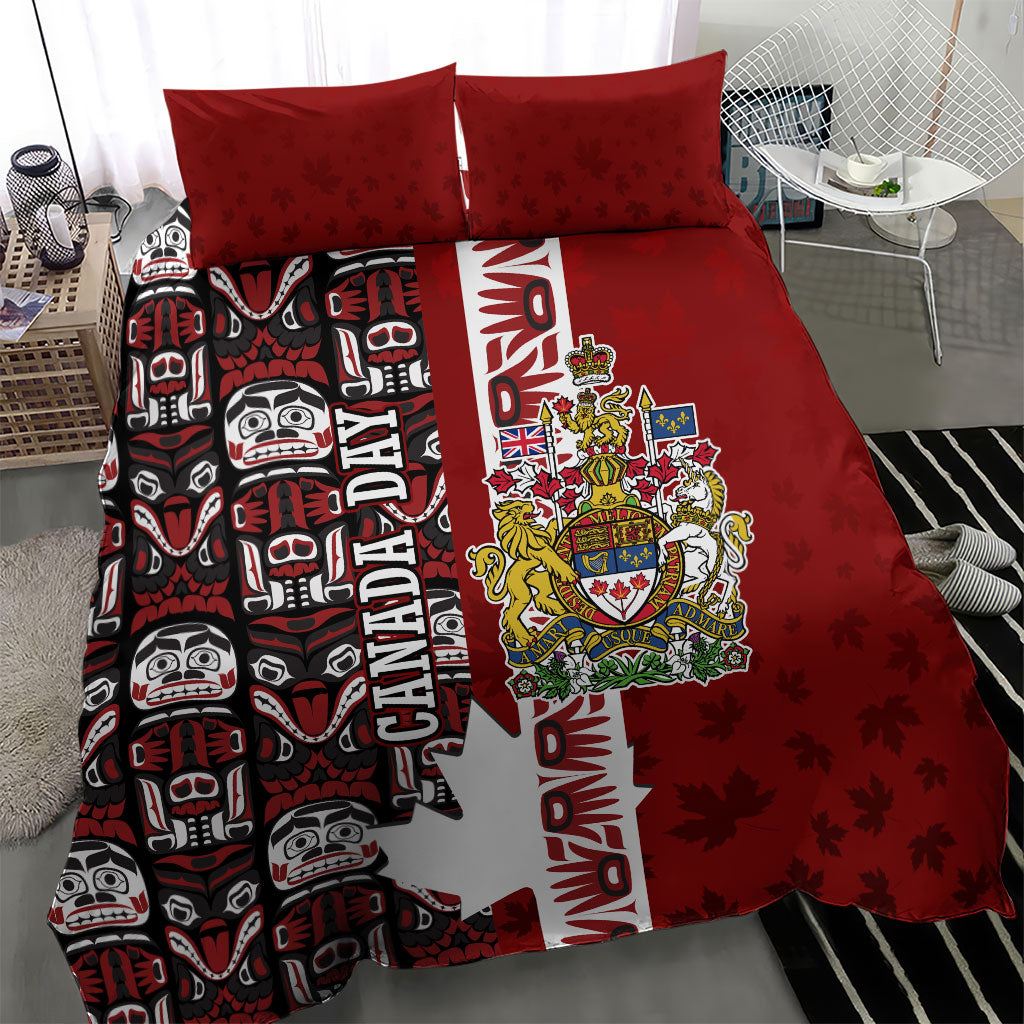 Canada Day Indigenous First Nations Bedding Set Tribal Haida Totem Art One Nation
