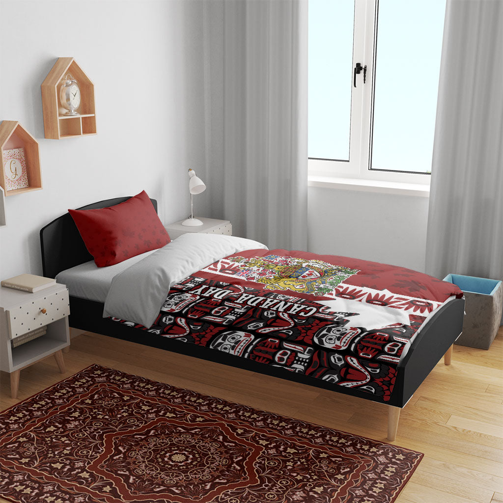 Canada Day Indigenous First Nations Bedding Set Tribal Haida Totem Art One Nation