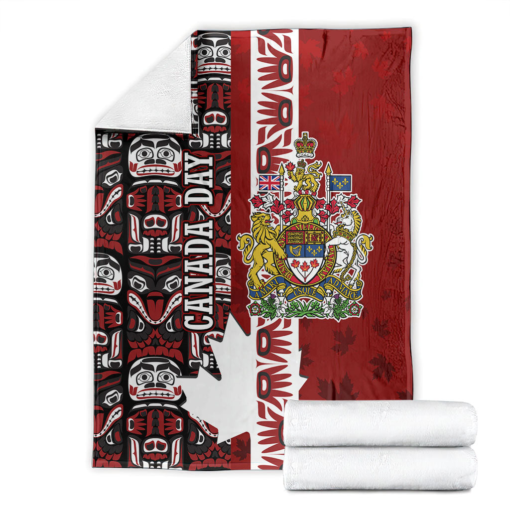 Canada Day Indigenous First Nations Blanket Tribal Haida Totem Art One Nation