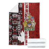 Canada Day Indigenous First Nations Blanket Tribal Haida Totem Art One Nation