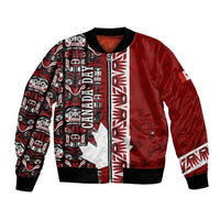 Canada Day Indigenous First Nations Bomber Jacket Tribal Haida Totem Art One Nation