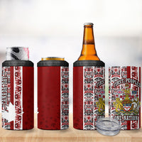 Canada Day Indigenous First Nations 4 in 1 Can Cooler Tumbler Tribal Haida Totem Art One Nation
