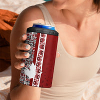 Canada Day Indigenous First Nations 4 in 1 Can Cooler Tumbler Tribal Haida Totem Art One Nation
