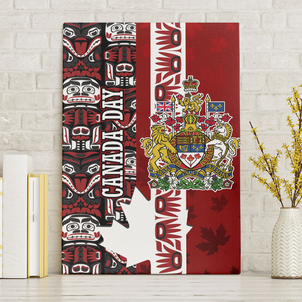 Canada Day Indigenous First Nations Canvas Wall Art Tribal Haida Totem Art One Nation