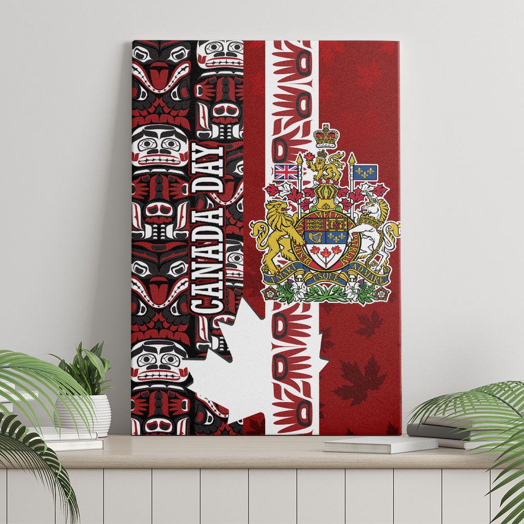 Canada Day Indigenous First Nations Canvas Wall Art Tribal Haida Totem Art One Nation