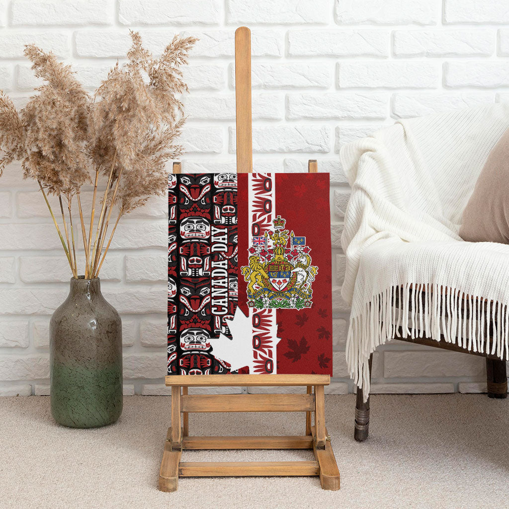 Canada Day Indigenous First Nations Canvas Wall Art Tribal Haida Totem Art One Nation