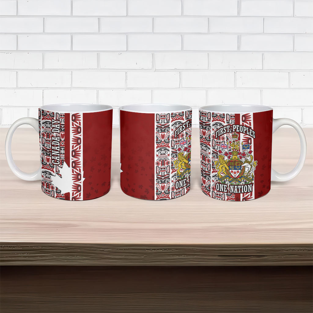 Canada Day Indigenous First Nations Ceramic Mug Tribal Haida Totem Art One Nation