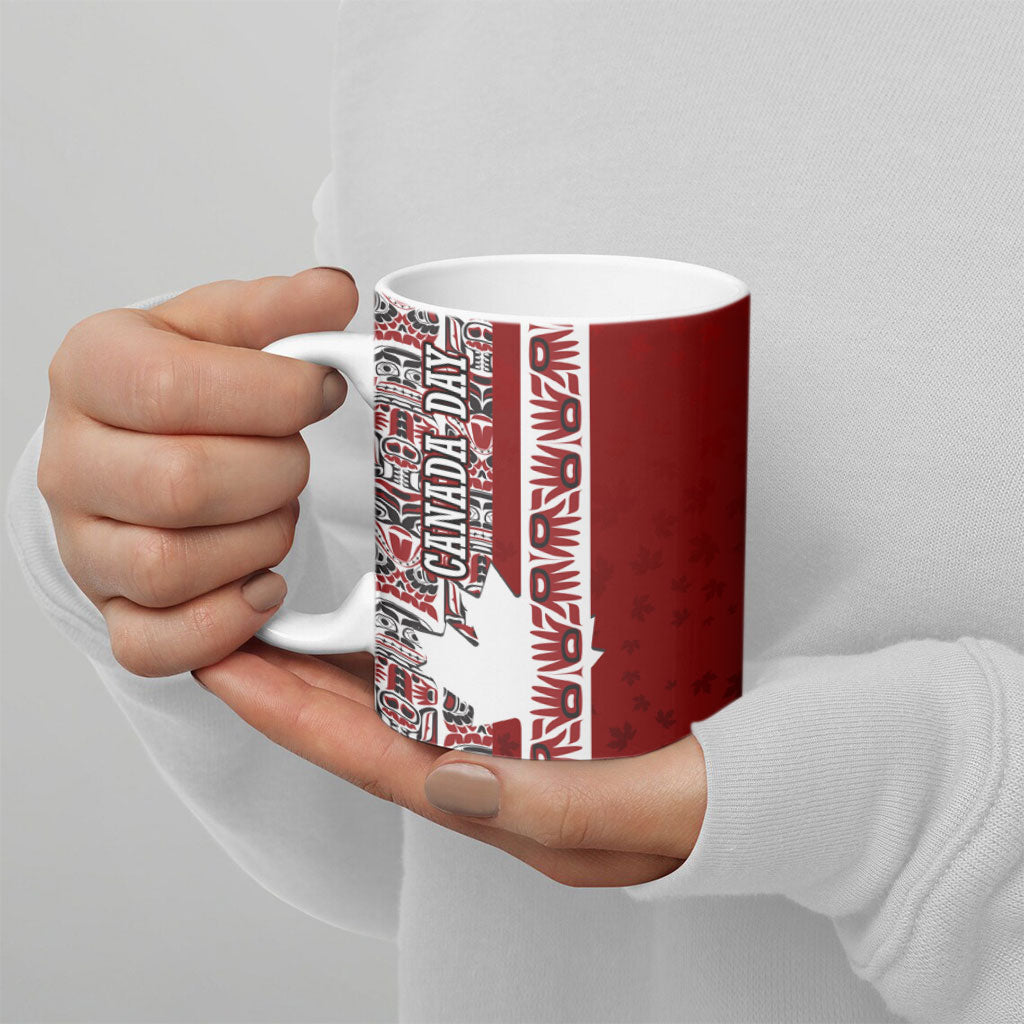 Canada Day Indigenous First Nations Ceramic Mug Tribal Haida Totem Art One Nation