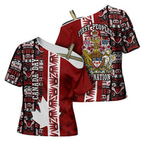 Canada Day Indigenous First Nations Cross Shoulder Shirt Tribal Haida Totem Art One Nation