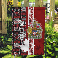 Canada Day Indigenous First Nations Garden Flag Tribal Haida Totem Art One Nation