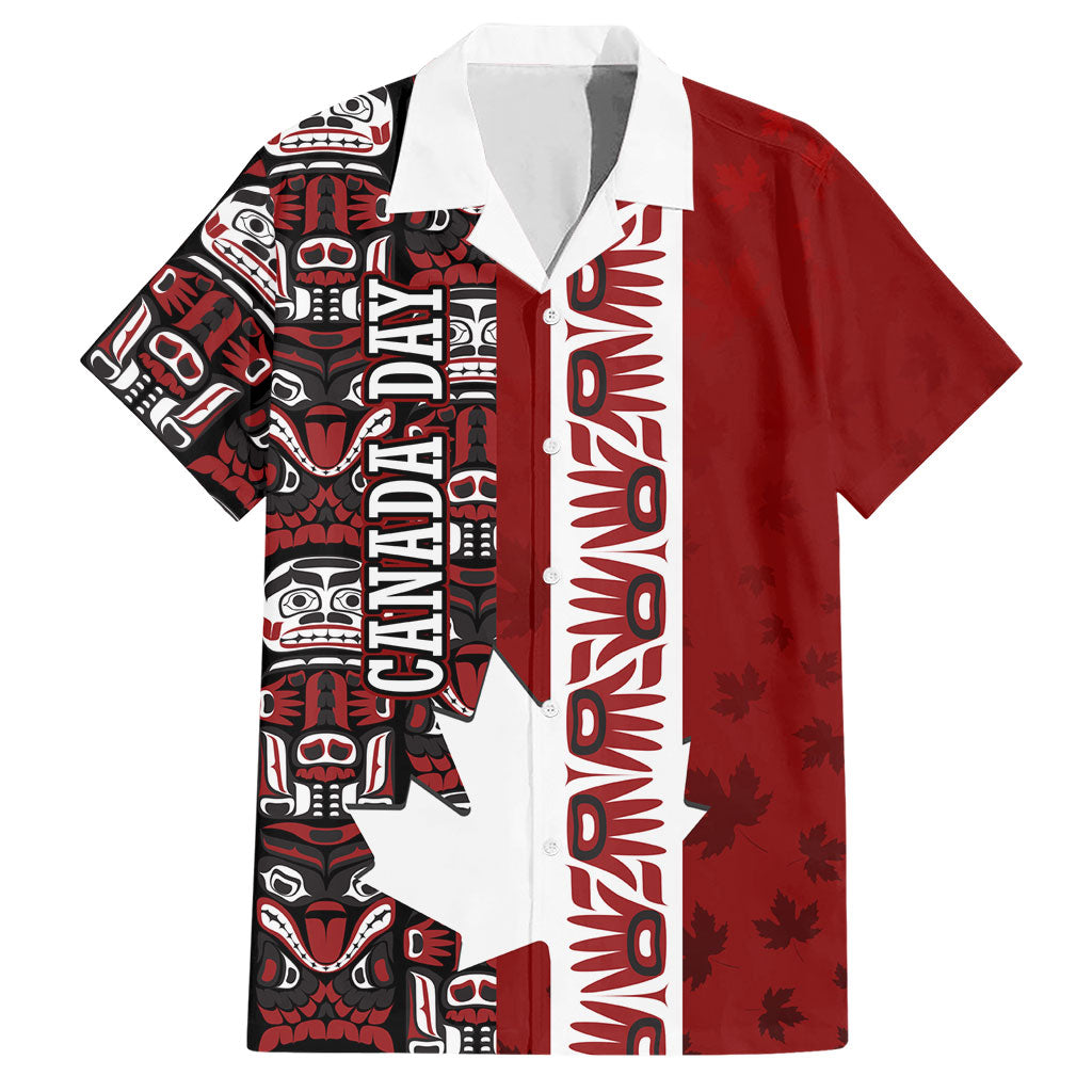 Canada Day Indigenous First Nations Hawaiian Shirt Tribal Haida Totem Art One Nation
