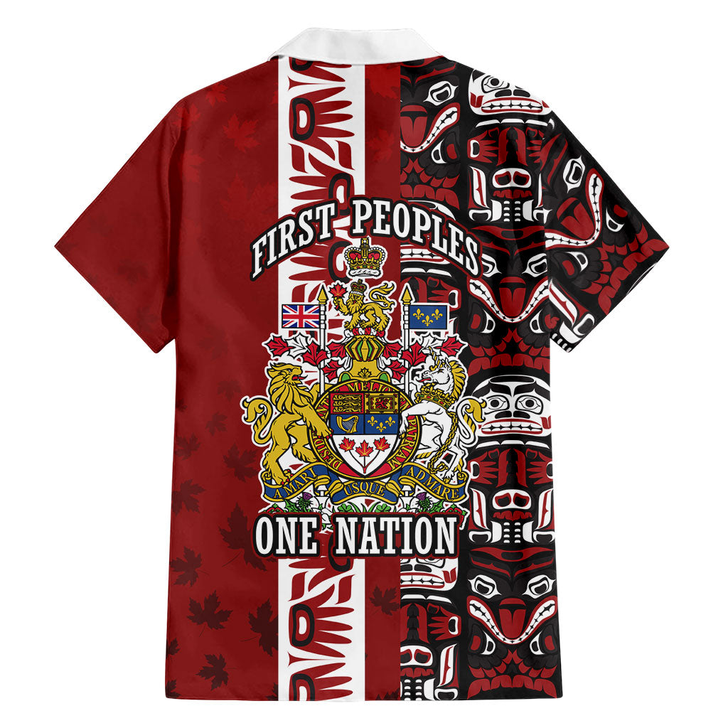Canada Day Indigenous First Nations Hawaiian Shirt Tribal Haida Totem Art One Nation