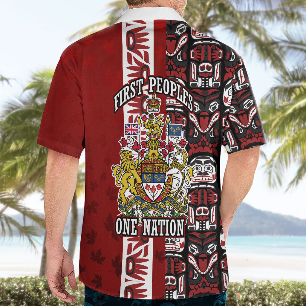 Canada Day Indigenous First Nations Hawaiian Shirt Tribal Haida Totem Art One Nation