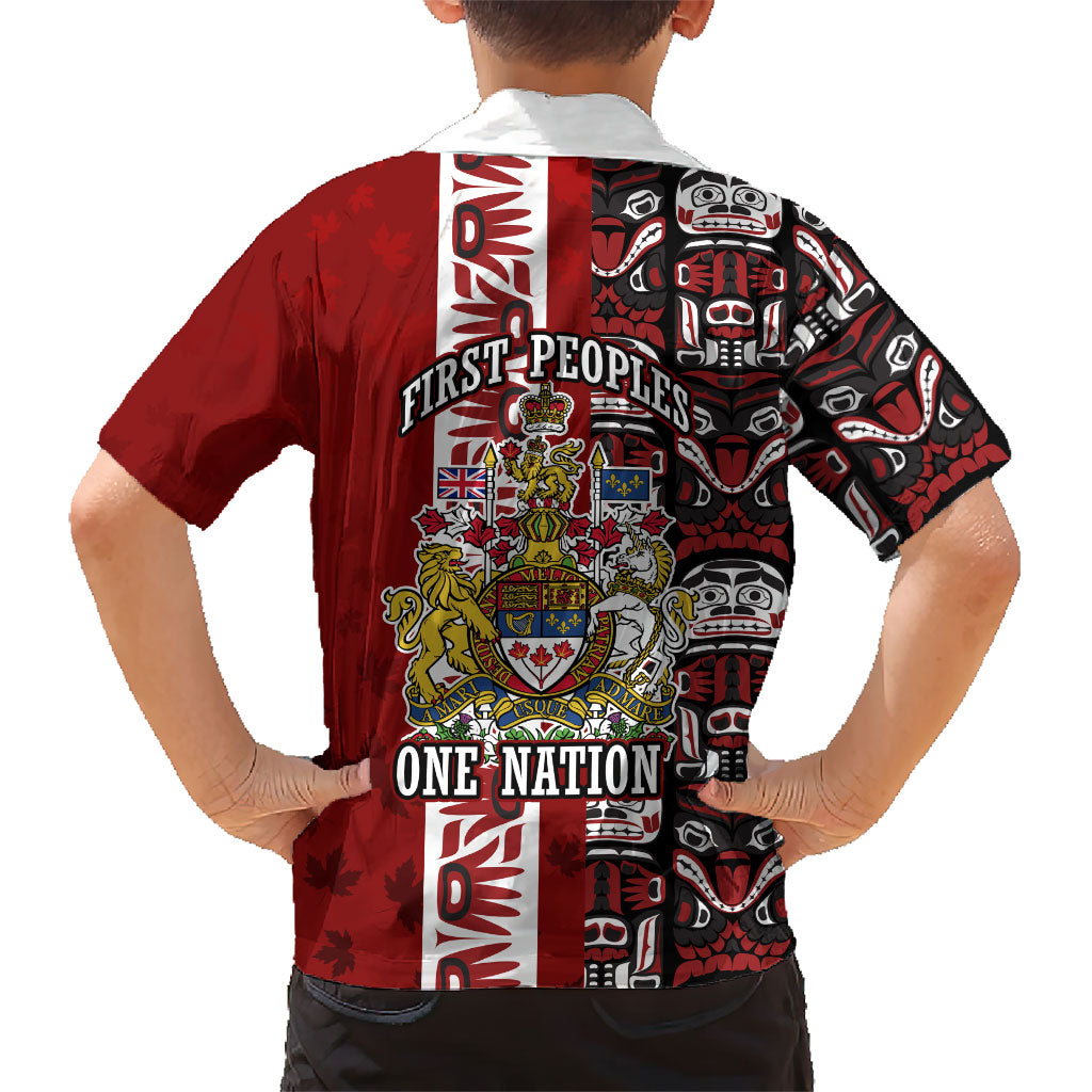 Canada Day Indigenous First Nations Hawaiian Shirt Tribal Haida Totem Art One Nation
