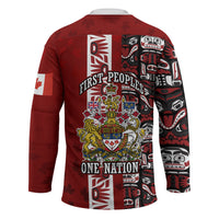 Canada Day Indigenous First Nations Hockey Jersey Tribal Haida Totem Art One Nation