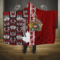 Canada Day Indigenous First Nations Hooded Blanket Tribal Haida Totem Art One Nation