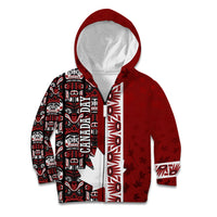 Canada Day Indigenous First Nations Kid Hoodie Tribal Haida Totem Art One Nation