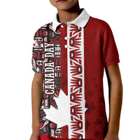 Canada Day Indigenous First Nations Kid Polo Shirt Tribal Haida Totem Art One Nation