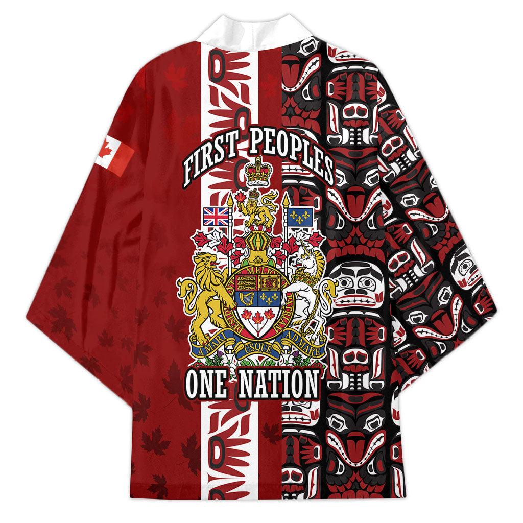 Canada Day Indigenous First Nations Kimono Tribal Haida Totem Art One Nation