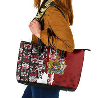 Canada Day Indigenous First Nations Leather Tote Bag Tribal Haida Totem Art One Nation