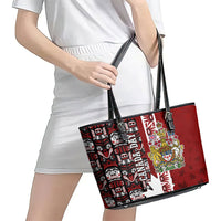 Canada Day Indigenous First Nations Leather Tote Bag Tribal Haida Totem Art One Nation
