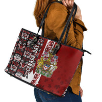 Canada Day Indigenous First Nations Leather Tote Bag Tribal Haida Totem Art One Nation