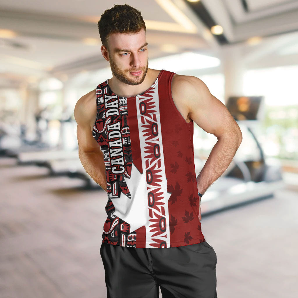 Canada Day Indigenous First Nations Men Tank Top Tribal Haida Totem Art One Nation