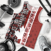 Canada Day Indigenous First Nations Men Tank Top Tribal Haida Totem Art One Nation
