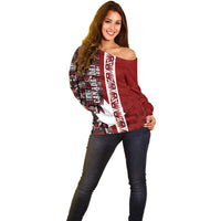 Canada Day Indigenous First Nations Off Shoulder Sweater Tribal Haida Totem Art One Nation