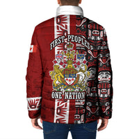 Canada Day Indigenous First Nations Padded Jacket Tribal Haida Totem Art One Nation