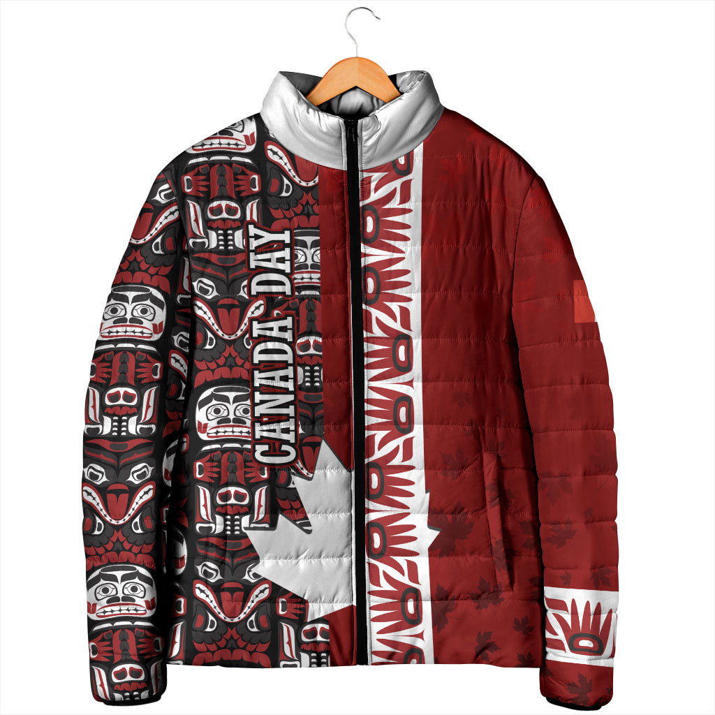 Canada Day Indigenous First Nations Padded Jacket Tribal Haida Totem Art One Nation