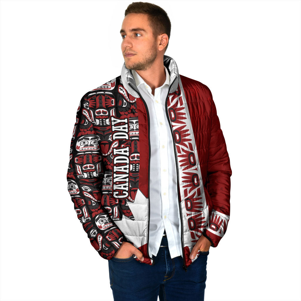 Canada Day Indigenous First Nations Padded Jacket Tribal Haida Totem Art One Nation