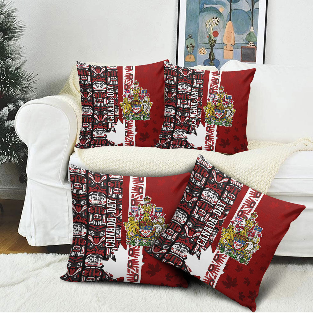 Canada Day Indigenous First Nations Pillow Cover Tribal Haida Totem Art One Nation