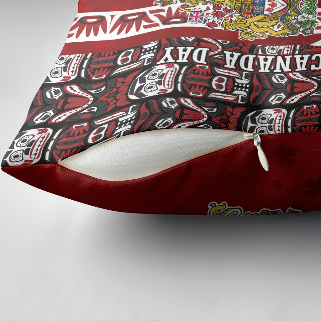 Canada Day Indigenous First Nations Pillow Cover Tribal Haida Totem Art One Nation