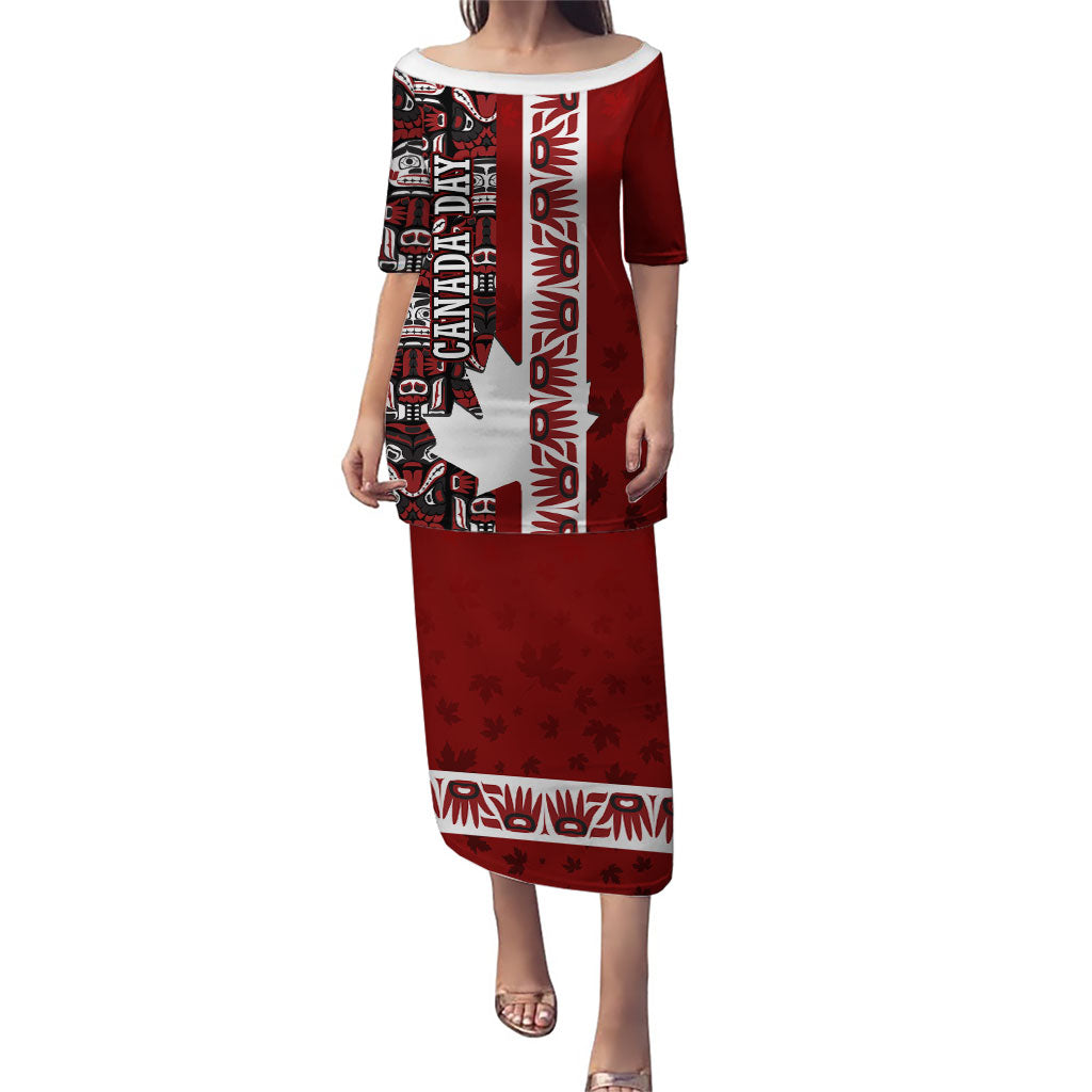 Canada Day Indigenous First Nations Puletasi Tribal Haida Totem Art One Nation